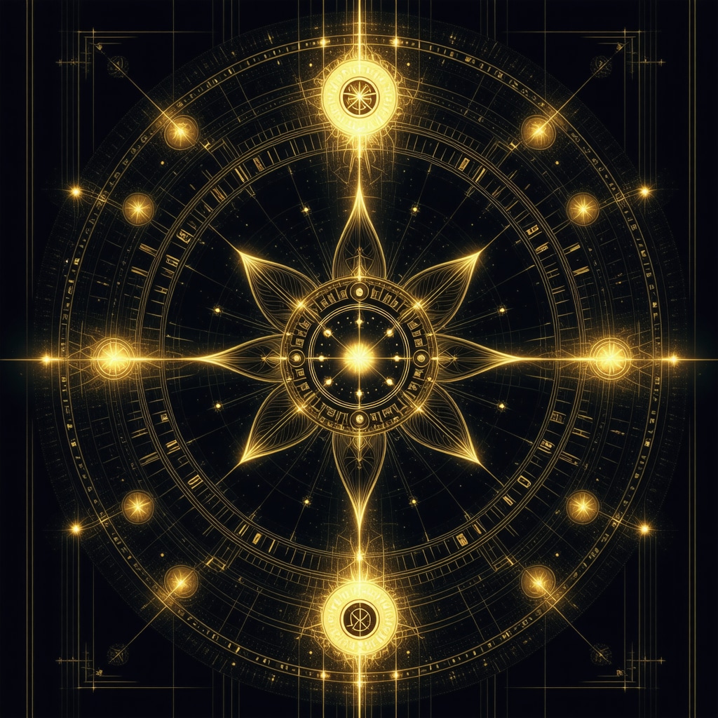 Modern digital interface showing Russian protective symbols blending ancient and futuristic elements