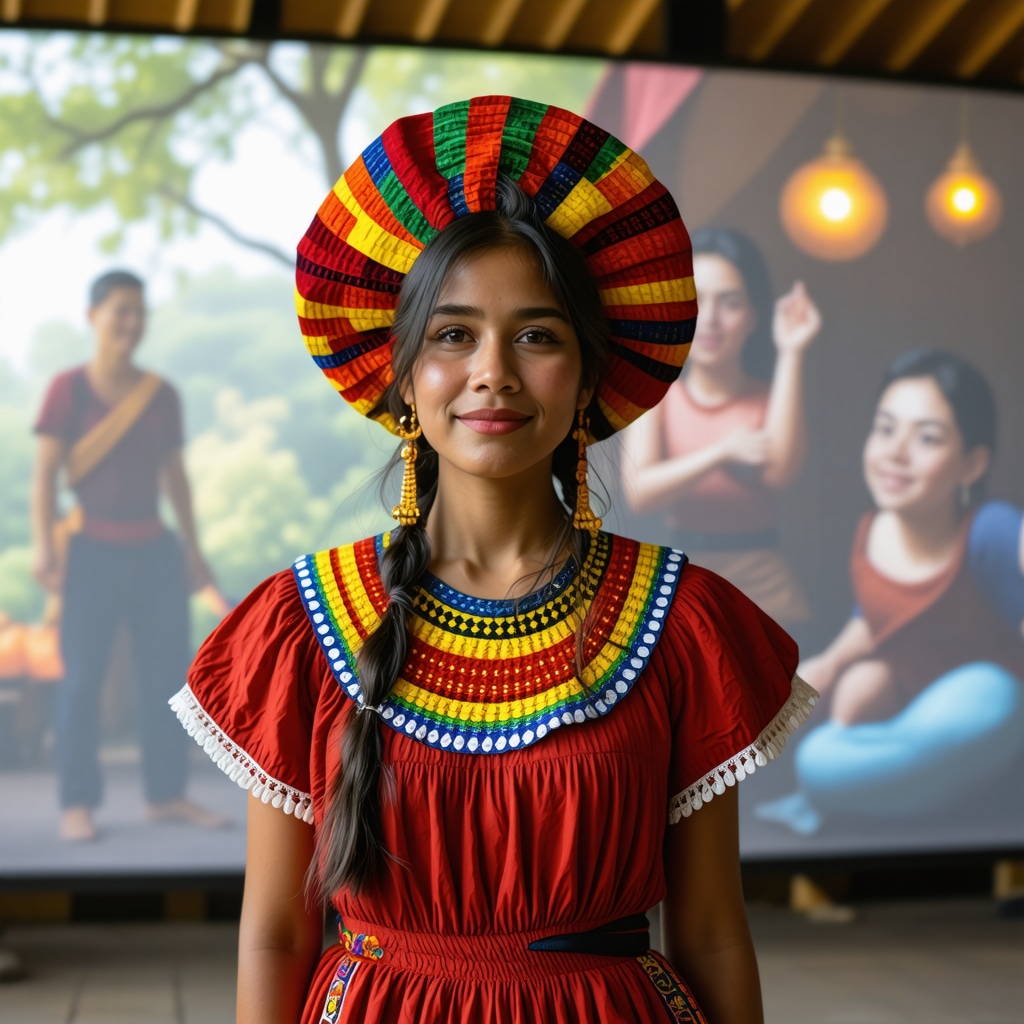 Venezuelan community storytelling event with traditional and digital elements