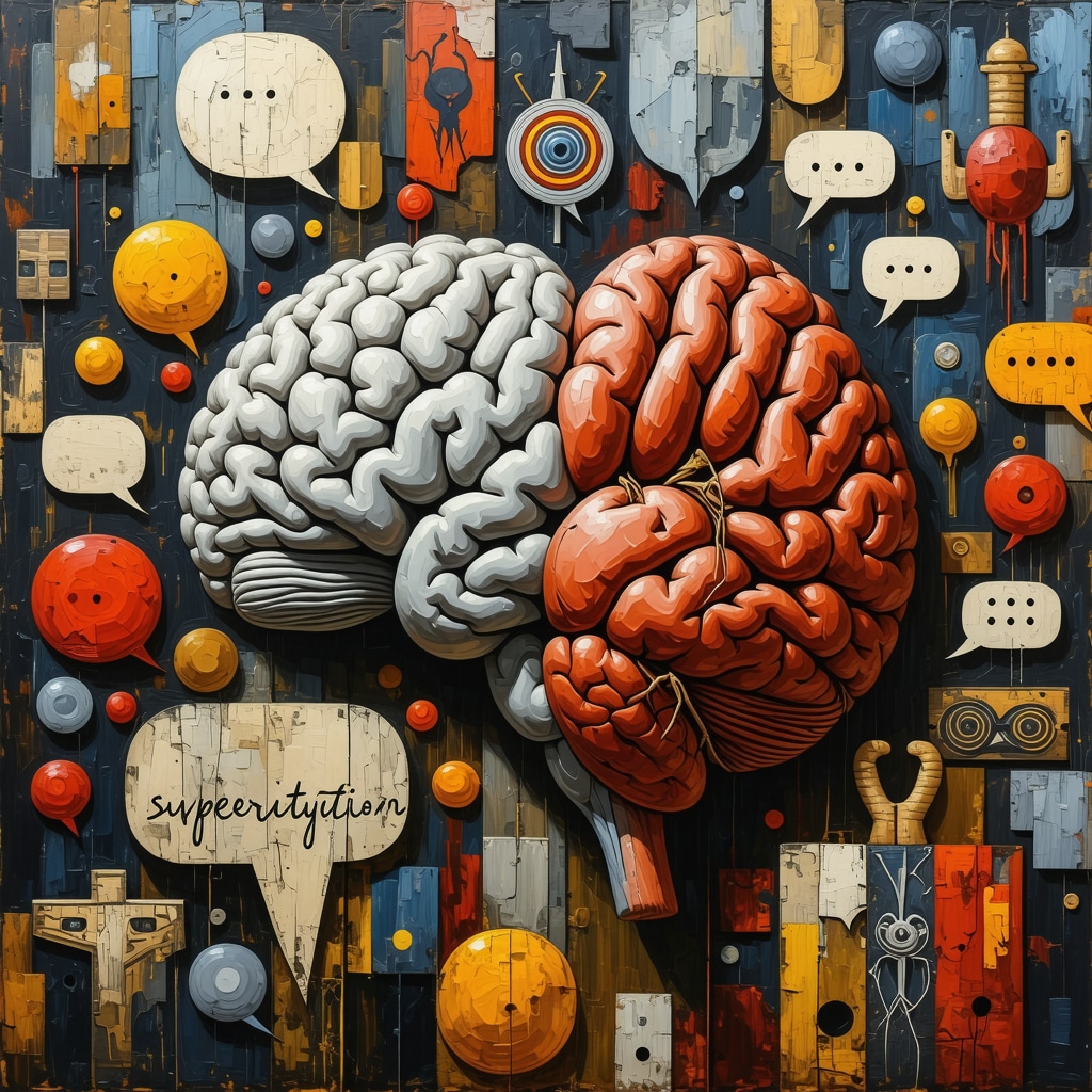 Visual representation of Nicaraguan superstition rituals integrated with psychological and linguistic elements