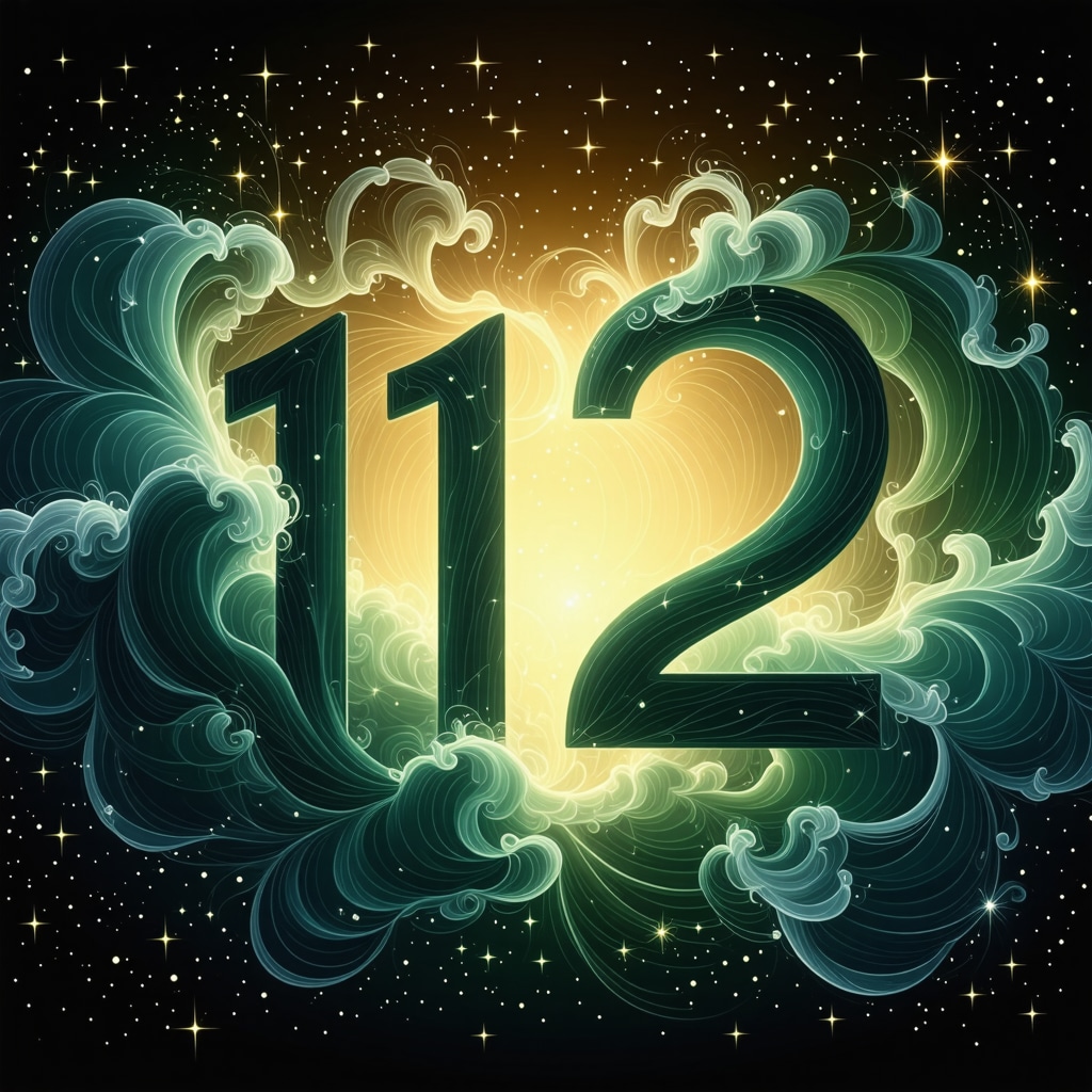 Illustration of intertwined energetic waves shaped like numbers 11 and 22 representing quantum numerology and love energy synchronization