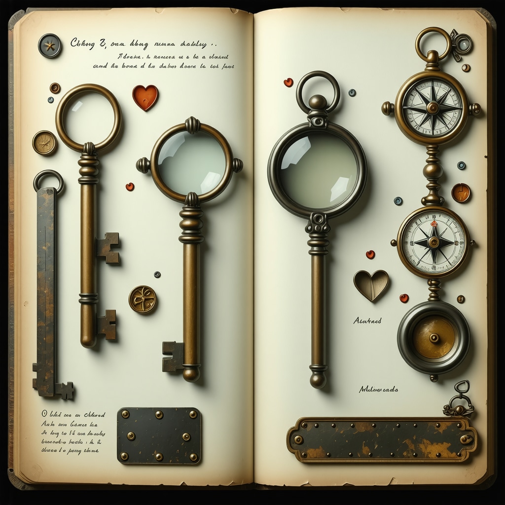 Screenshot of a digital journal tracking symbolic objects with emotional annotations