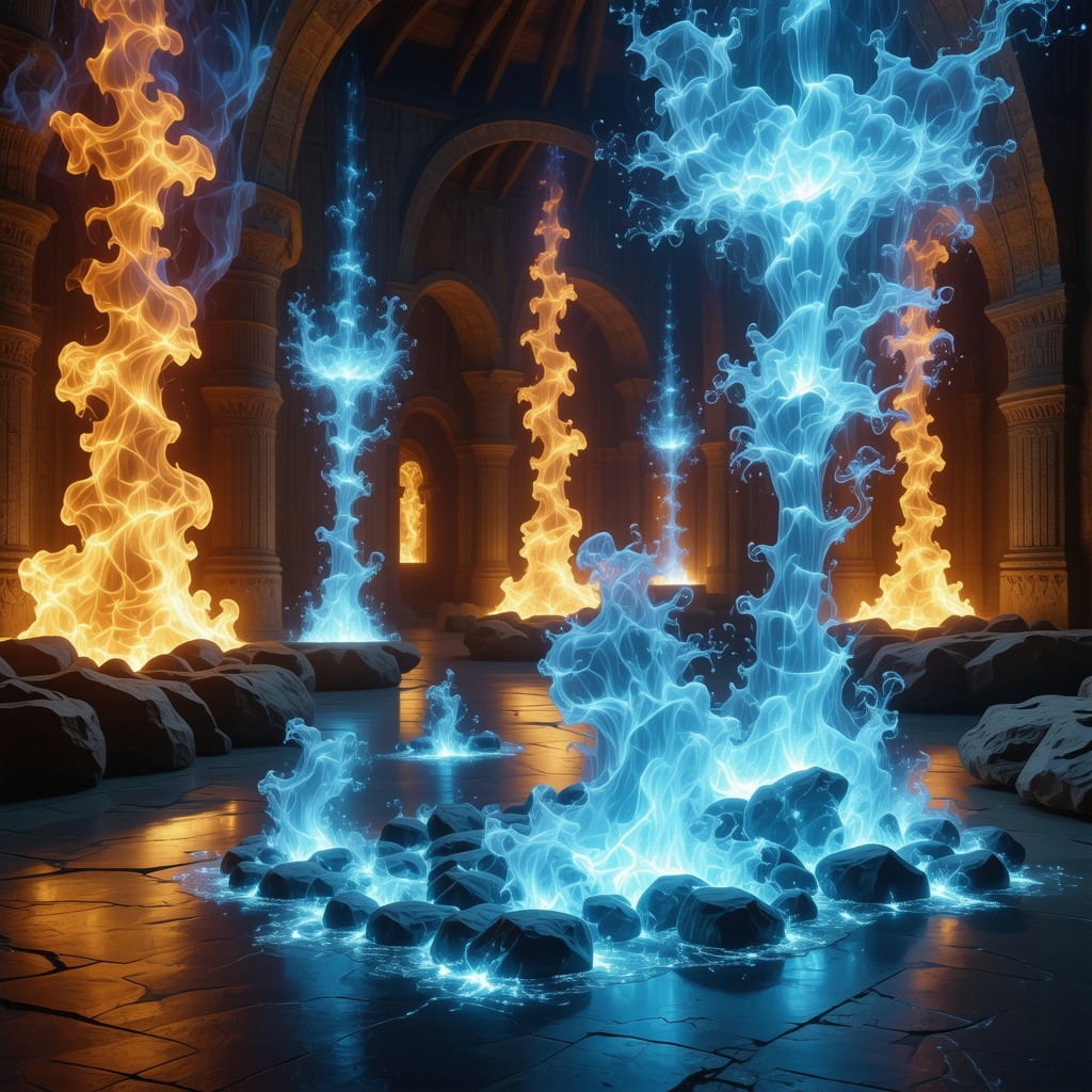 Exposición futurista digital con realidad aumentada mostrando símbolos tradicionales del folclore español