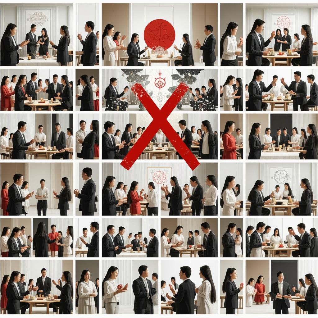 Collage depicting Asian superstition symbols integrated with modern technology and business settings