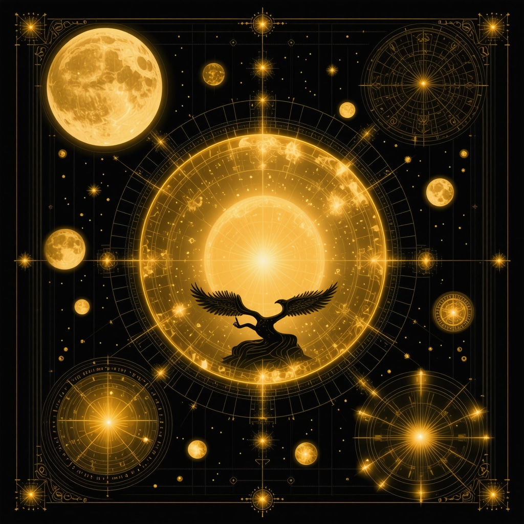 Interfaz digital que combina realidad aumentada con símbolos ancestrales de rituales de septiembre