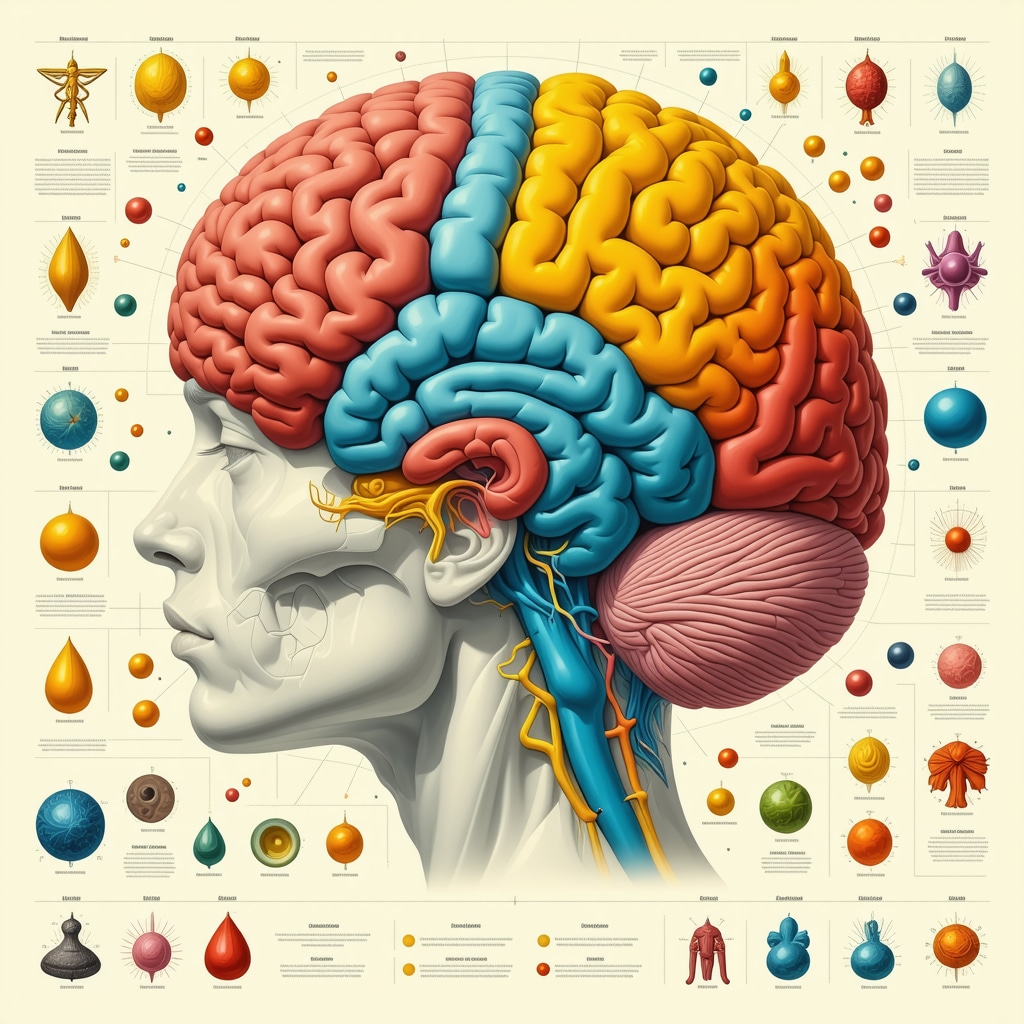 Infographic showing how colors affect brain regions and cultural meanings