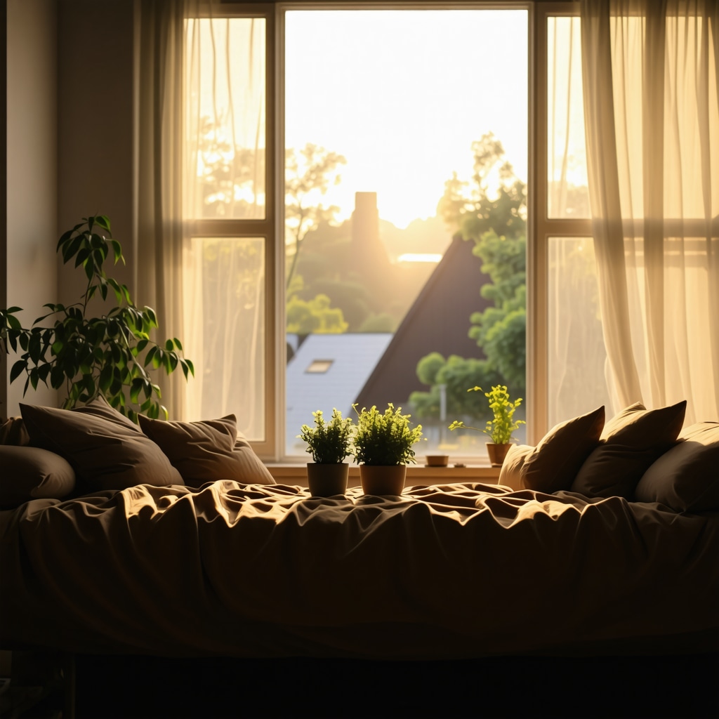 Open windows with sunlight and fresh air entering a cozy home symbolizing Sunday rituals