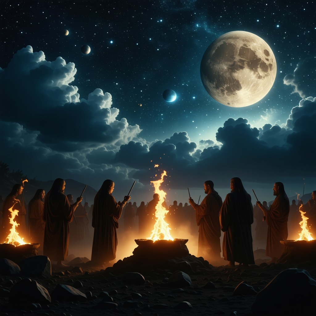 Simbolismo de Elementos Celestiales en Ritos Antiguos