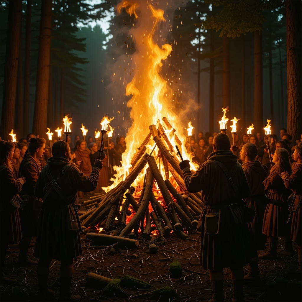 Simbolismo del Fuego en el Folclore Alemán: Tradiciones y Usos