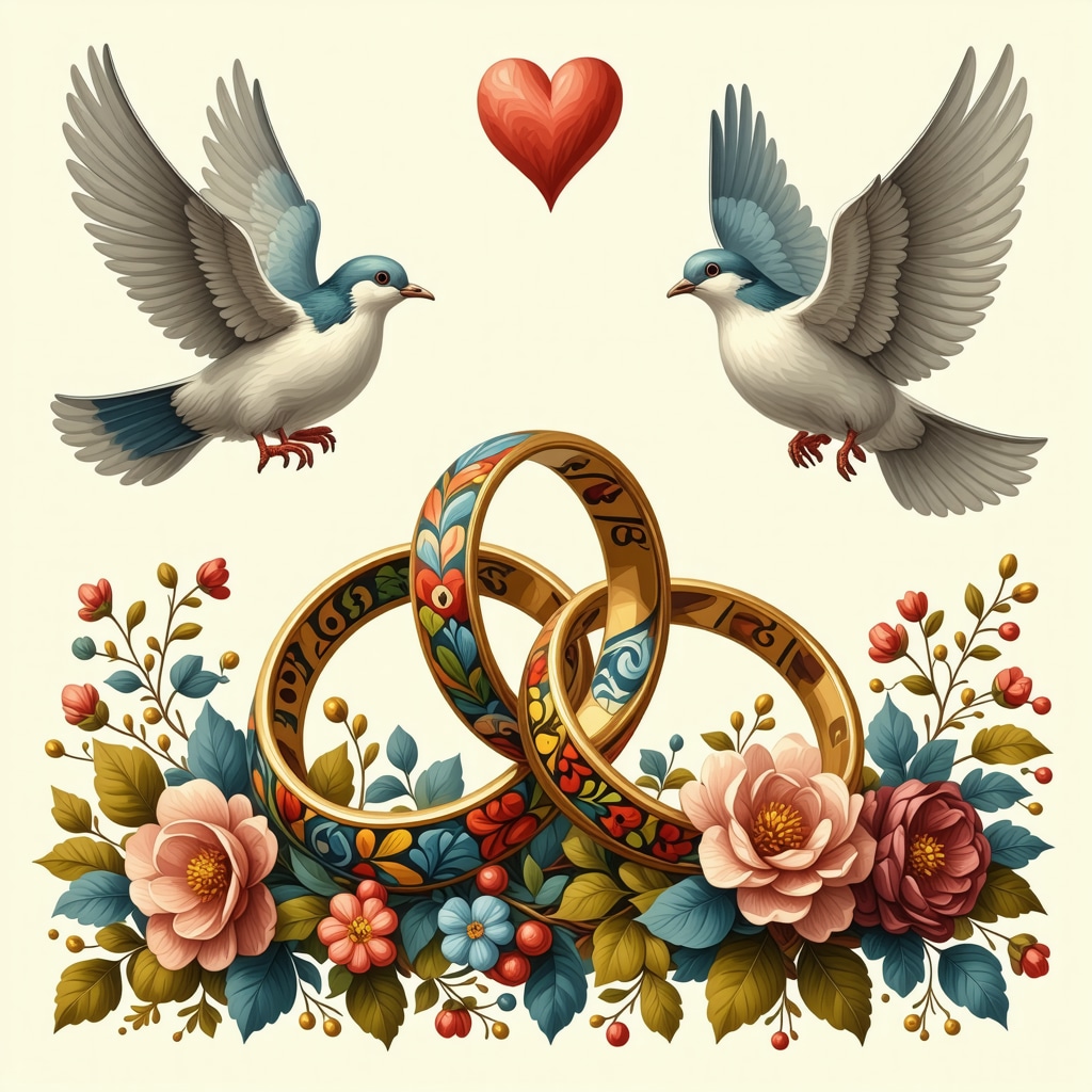 Símbolos para un matrimonio feliz inspirados en el folclore