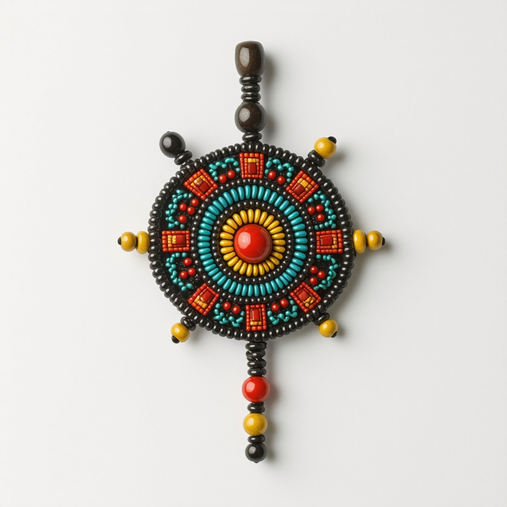 Colorful Bolivian amulet believed to bring good fortune, detailed and cultural design