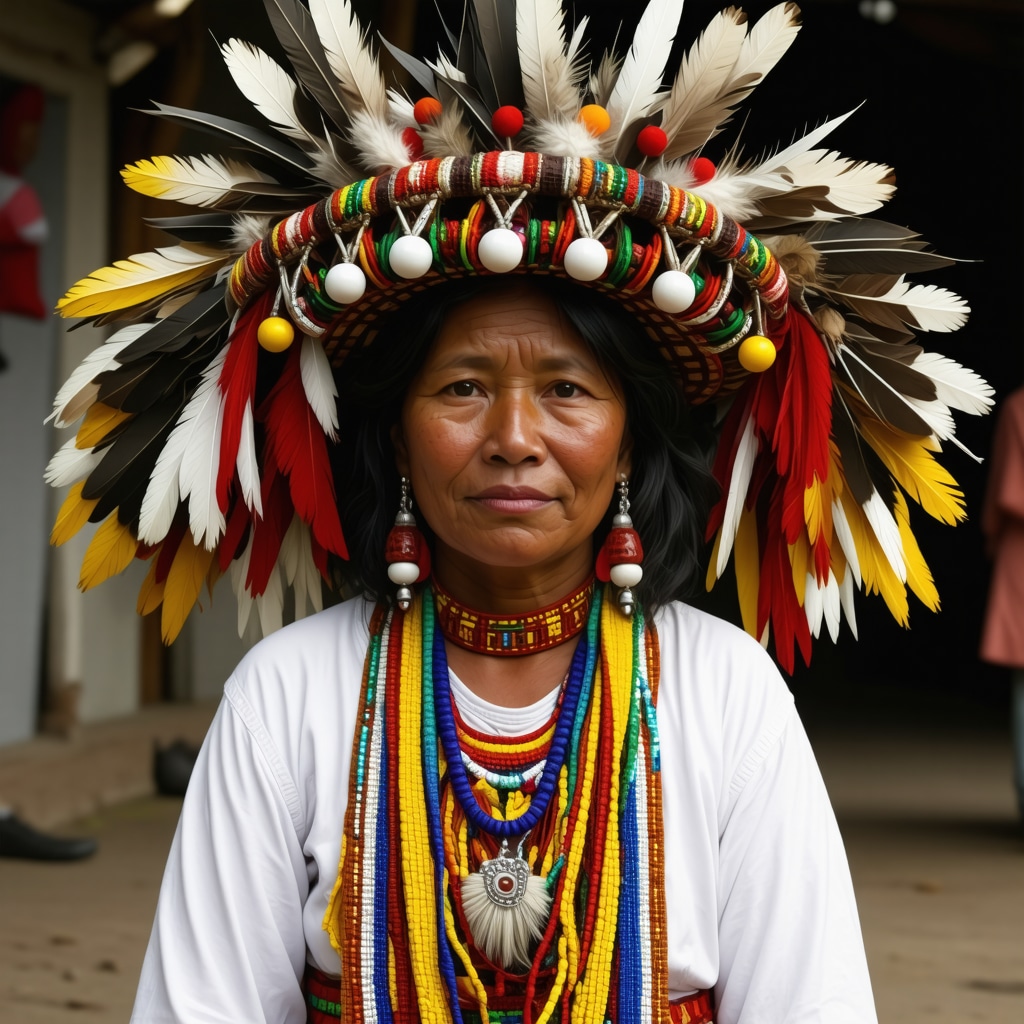 Colorful traditional Bolivian amulets and ritual scene