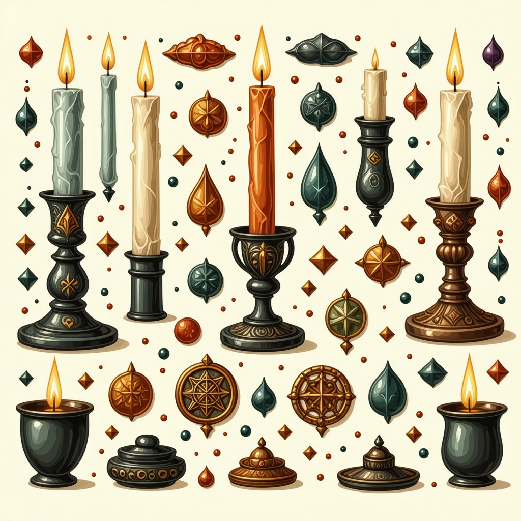 Colorful depiction of European superstitions and rituals for good luck.