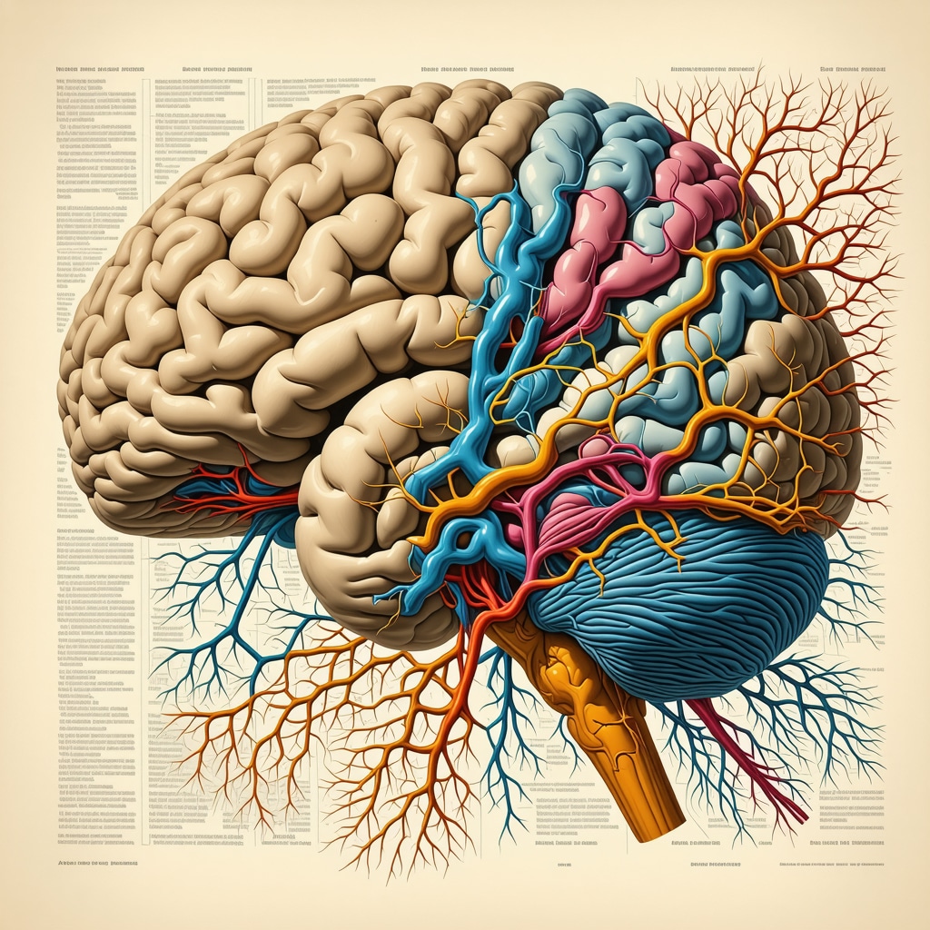 Illustration showing brain activity during ritual practice, emphasizing neural connections related to belief and motivation.