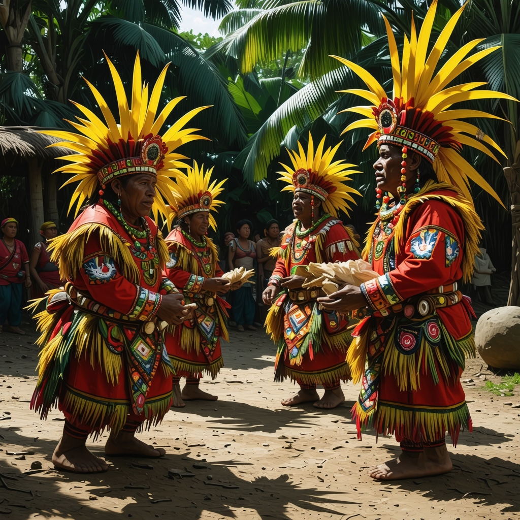Escena de un ritual tradicional guatemalteco que refleja la riqueza cultural y espiritual del país.