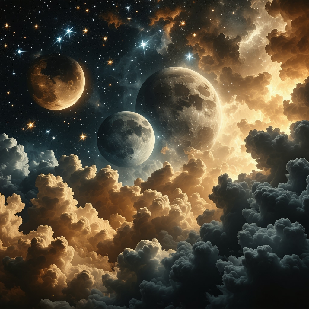 Simbolismo de Elementos Celestiales en Obras de Arte y Cultura Popular