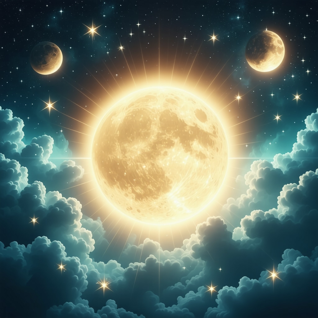 Simbolismo de Elementos Celestiales que Atraen Energías Positivas