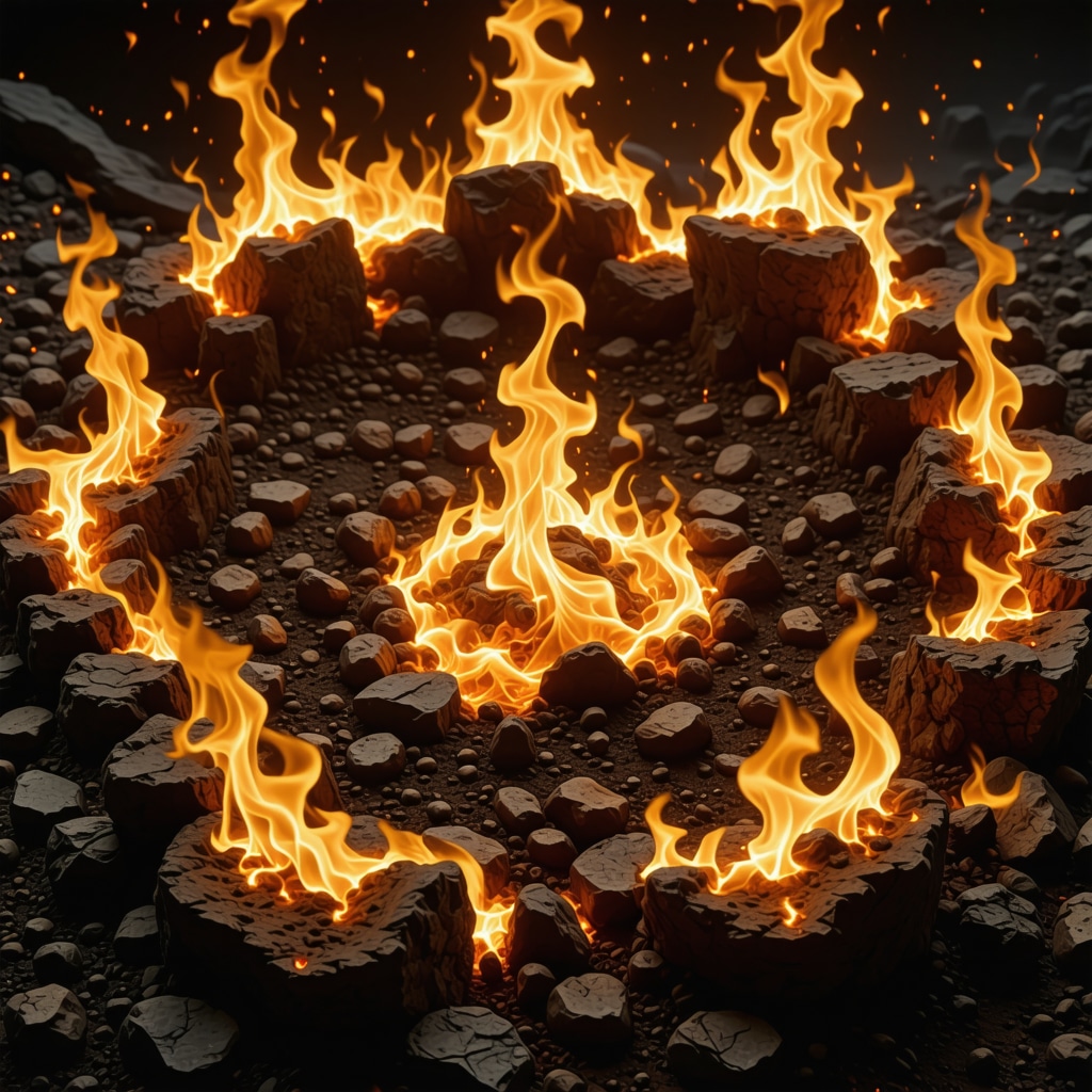 Simbolismo de Elementos Ígneos en Rituals de Protección y Éxito