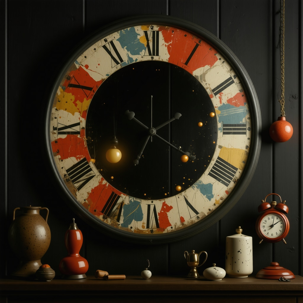 Escena de cine con objetos simbólicos y colores que representan significados ocultos