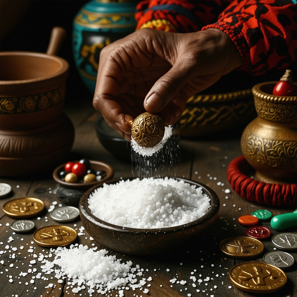 Illustration of cultural symbols and rituals used to attract good fortune