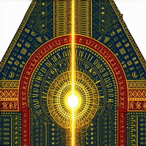 Amuleto tradicional musulmán con inscripciones en árabe y símbolos espirituales