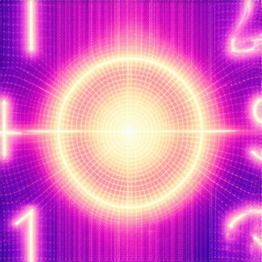 Glowing mystical numbers forming a pattern representing spiritual energy