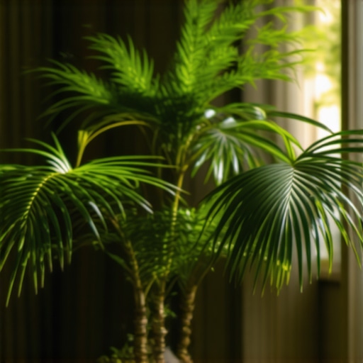 Healthy green plants thriving in a well-lit home, symbolizing positive energy and prosperity