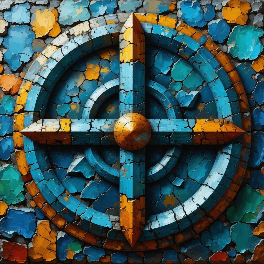 Símbolo ancestral en un entorno contemporáneo, vibrante y detallado