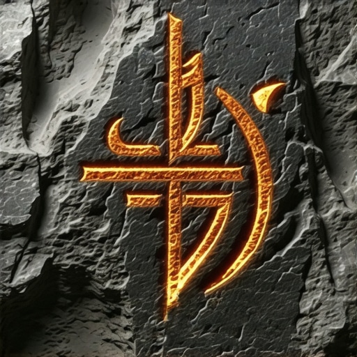 Símbolos antiguos y su energía espiritual Símbolos mágicos antiguos en piedra que representan protección y prosperidad