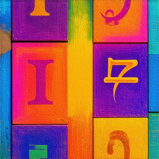 Símbolos místicos y antiguos de numerología en un fondo colorido y detallado