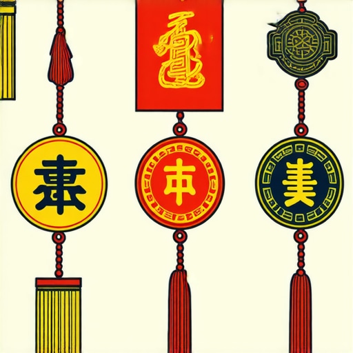 Decoración con símbolos tradicionales coreanos en un ambiente contemporáneo