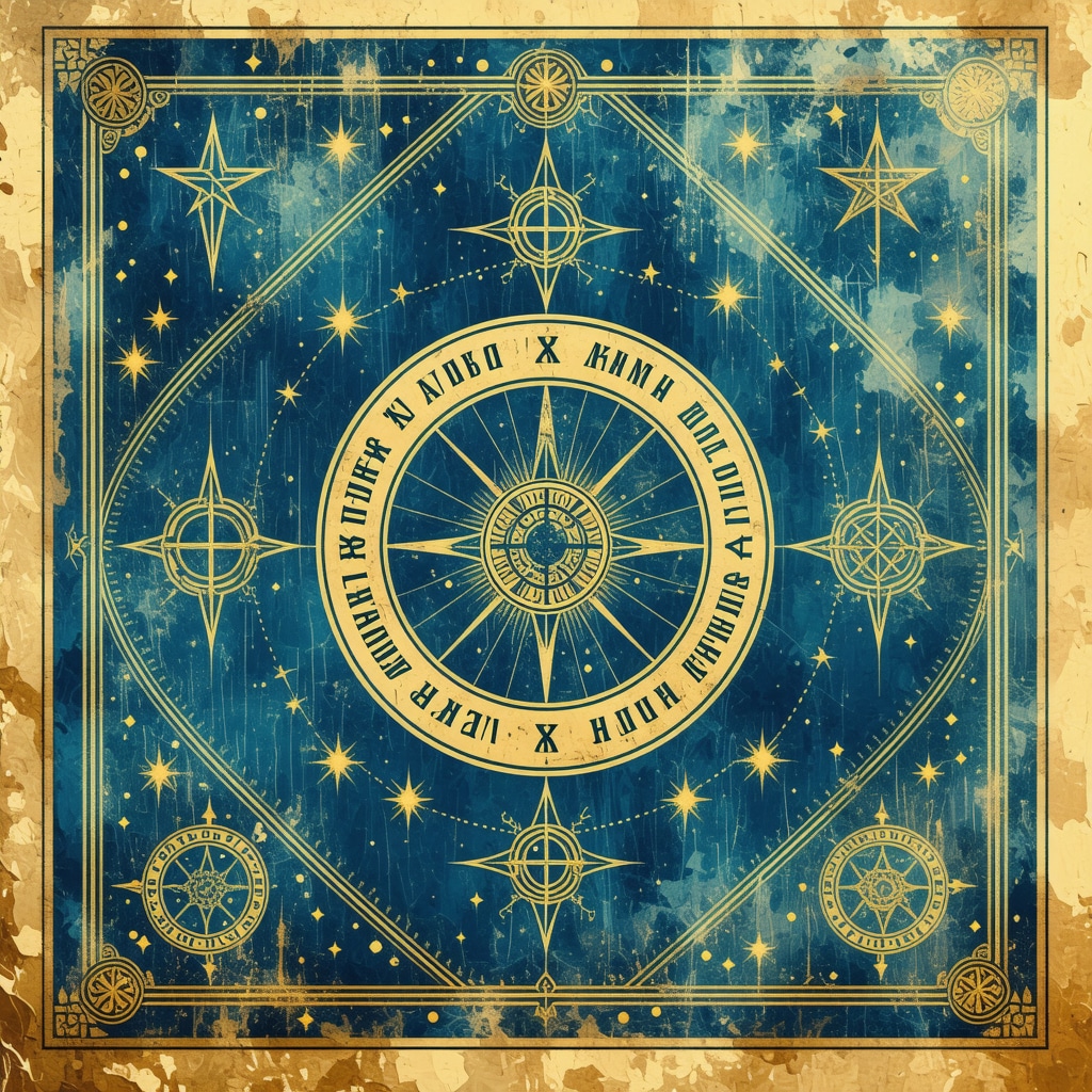 Representación de símbolos y rituales judíos tradicionales relacionados con presagios y signos espirituales