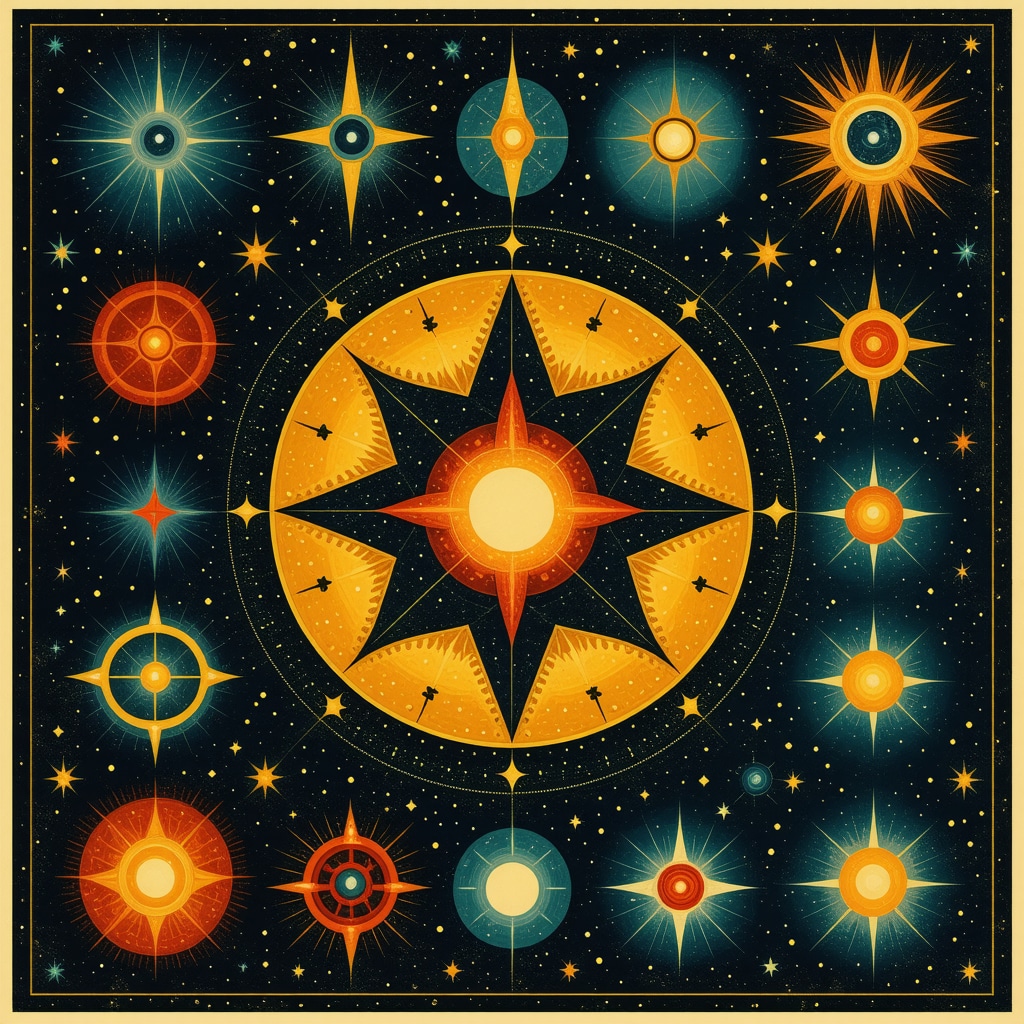 A collection of ancient symbols and signs representing different cultures and spiritual traditions.