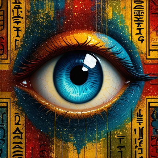 Collection of ancient symbols like the eye of providence, yin-yang, and Egyptian hieroglyphs used in modern rituals