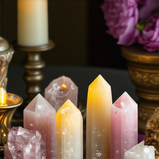 Interior de una casa con objetos espirituales y símbolos de prosperidad