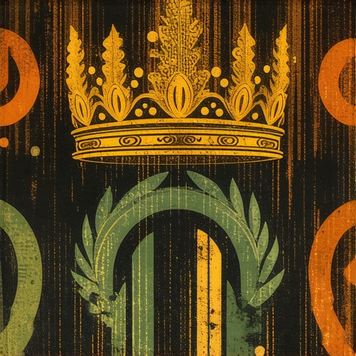 Ancient Greek symbols such as meander and laurel crown used as talismans for good fortune