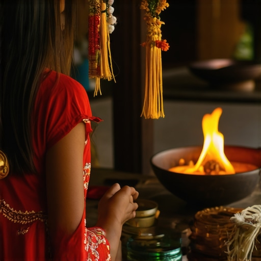 Hogar filipino con objetos de protección y rituales tradicionales para la buena suerte