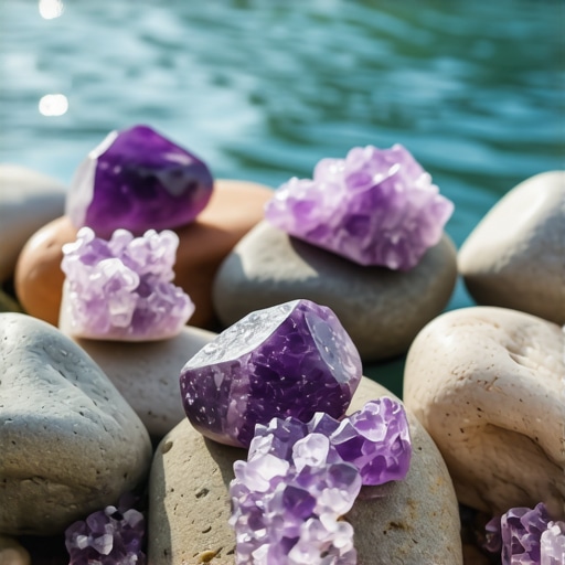 Agüeros con cristales de amatista para la calma mental 2026