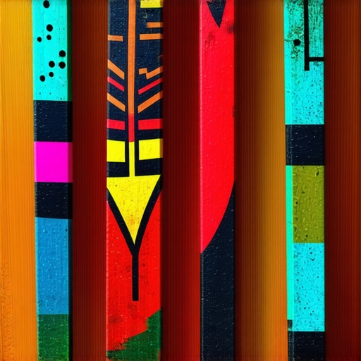 Amuletos y símbolos espirituales africanos Diversos amuletos africanos coloridos y símbolos espirituales que representan protección y suerte.