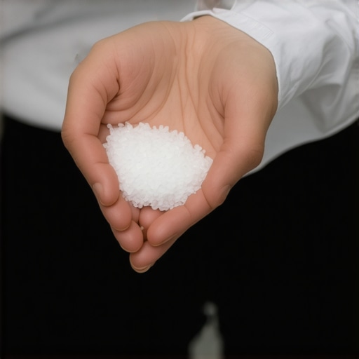 Colocando sal marina en las esquinas del negocio Manos colocando sal marina en las esquinas de un negocio pequeño para atraer prosperidad