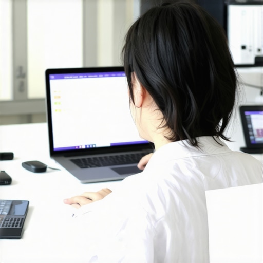 Persona observando señales en su entorno laboral usando aplicaciones y notas