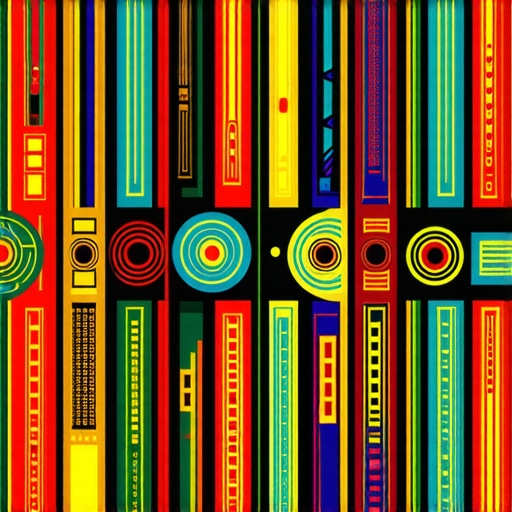 Ilustración de símbolos culturales combinados con elementos modernos, representando tradiciones y superticiones diversas