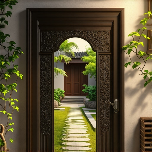 Supersticiones en Asia: El poder de los espejos Bagua en la puerta