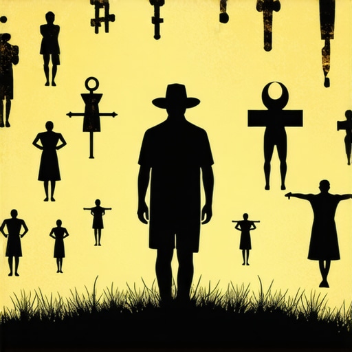 Illustration showing cultural symbols representing superstitions and legends from around the world.
