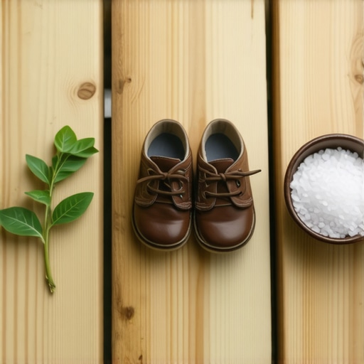 Ritual de protección para calzado infantil Zapatos de bebé junto a ruda y sal para protección energética